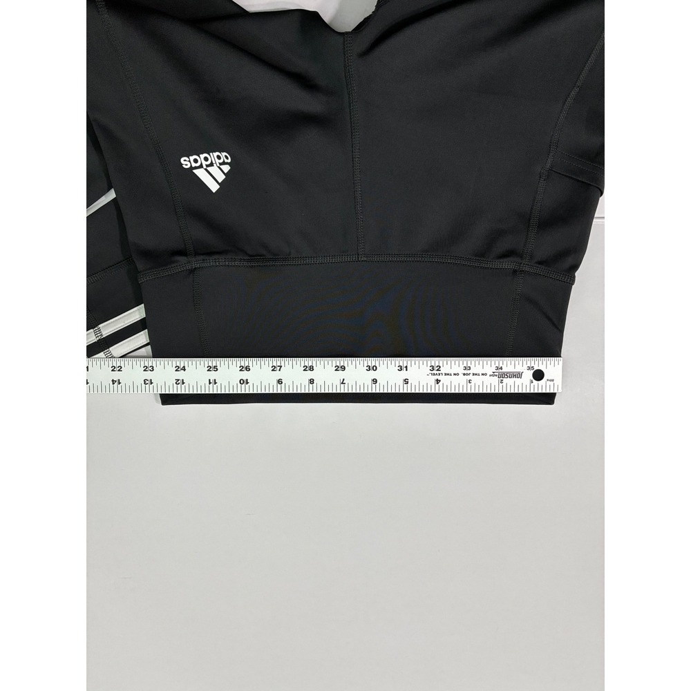 Adidas Bundle Womens 2pc Set Grey Space Dye V-Neck Tee Black 7/8 Leggings S - Picture 5 of 8